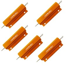 코미독스 100W 쉘 파워 알루미늄 하우징 케이스 와이어 권선 저항기 4R 옴 5개 세트