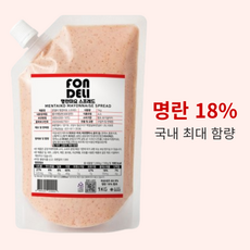 폰델리 명란마요 스프레드 1kg 업소용, 1개, 1L