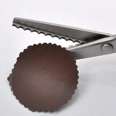 웨이브 패턴 커터 가죽 수공예 직물 전단 가위 천 레이스 실내 장식 도구, 2. Circle, 1개