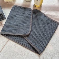 극세사 와플 사각헤어터번 국내제작 터번밴드 피부샵추천상품, 1개, 그레이