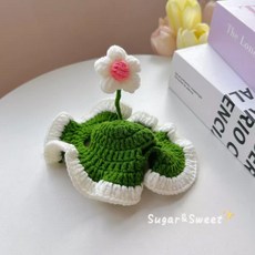 애완동물 모자 고양이 모자 봄가을 애완동물 고양이 머리띠 강아지 머리 장식 수공예 장식 영국 단모 고양이, 귀여운 녹색 꽃 모종, M(적합 3-7.5kg )