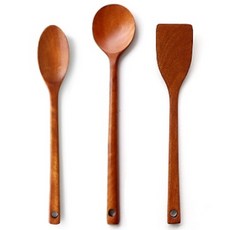 꿈꾸는 키친 옻칠 조리도구 세트, 1세트, 양념스푼+샐러드 스푼+미니 뒤집개