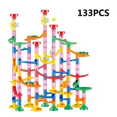 마블 런 레이스 트랙 빌딩 블록 어린이용 3D 메이즈 볼 롤 장난감 DIY 코스터 세트 크리스마스 선물 80 PC 105 109 133PC, [14] 133pcs(without box), 1개