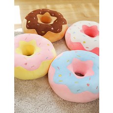 도넛방석 소파 장식 쿠션 크리스마스 선물 거실 인테리어 플러시 소품, 1개, 초콜릿 달콤한 원형