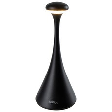 UBiQUA Pinup 摩登曲線風USB充電式檯燈, 防水等級IP54 鋁鎂材質, 純黑色