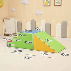 쿠션 실내 놀이터 계단 정글짐 슬라이딩 클라이밍 놀이방 장난감, 스텝사다리 슬라이드 F, 1개