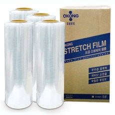 [유니스]오공 스트레치필름 공업용랩 4롤 1박스 (30mic x 500mm x 200m)