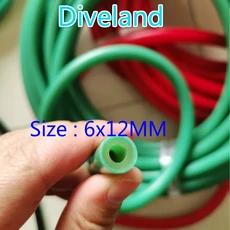 1m 스피어 낚시 고무 튜브 건 슬링 2.5x16mm, 10 6x12MM Green