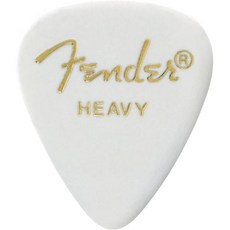 펜더 셀룰로이드 기타 픽 351 모양 오션 터키석 중형 12개 팩 2116067, Heavy, White, 12-Pack