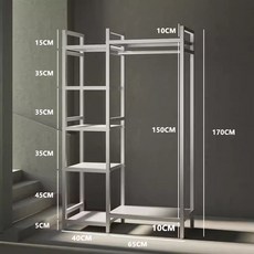 헬멧 수납장 선반 오토바이 매대 바이크 거치대 랙, 상세페이지 참고, 105x40x170 실버