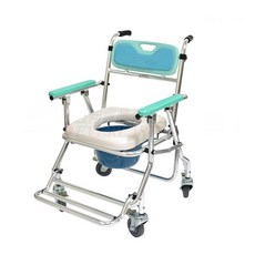 【海夫健康生活館】恆伸 四輪 收合衛浴椅 便盆椅 洗澡椅(ER4543), 1個