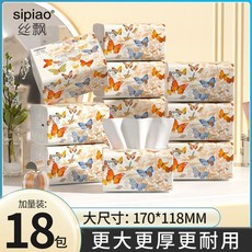 絲飄抽取式面紙 60包入 400張 x 6包裝, 1個, 18包便攜裝【400張/包】
