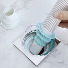 가당 세탁기배수호스마개 세탁실역류방지캡, 화이트