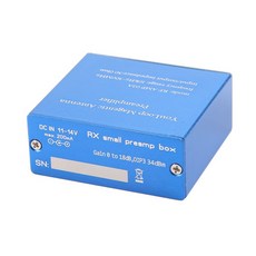 HF 및 VHF 용 Youloop 자기 안테나 용 프리 앰프 앰프 RF AMP, 파란색