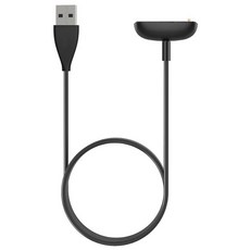 Fitbit Luxe / Charge 5 / 6 專用座充 智能手錶充電底座 USB 充電線, 黑色, 1個