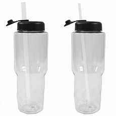 1리터 보틀 PET 투명 / 버블티형 휴대용 차량용 대용량 물병 1박스 36개, 무지, 1L