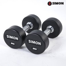 사이먼 아령 고무아령 덤벨, 6kg, 1개