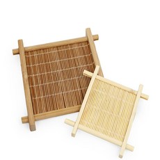 쥬넛 대나무 컵받침 찻잔받침 컵매트, 우드 소