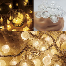 홈엔모어 앵두전구 버블 조명, 버블앵두전구40구6m(건전지타입)