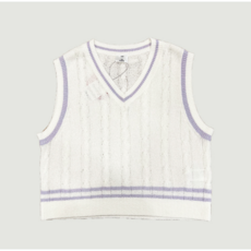 행텐틴즈 여아용 러비 케이블 크롭 니트 베스트