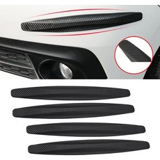 베터조니 카본 파이버 코너 범퍼 가드 - 대부분의 차량을 위한 4피스 고무 보호 트림, 블랙입니다.