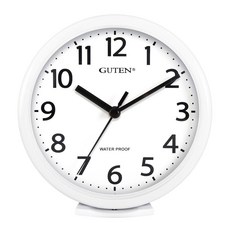 150673 Caysie 15.2cm(6인치) 방수 욕실 샤워 시계 걸이용 또는 스탠딩 무소음 배터리 작동 쿼츠 마그네틱 벽시계 주방 욕실 가정용 (화이트), 150673 Caysie 15.2cm(6인치) 방수 욕