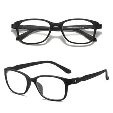휴대용 고화질 초경량 불루라이트차단 TR90 안경테, 1개, TR90/블랙