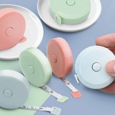 줄자 파스텔 원터치 미니 휴대용 필라테스 피팅 의류 판촉 인쇄 [P61-29A], 파스텔 블루
