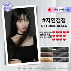 식물성 버블 염색약 백발 커버 가정용 헤어 컬러 염색 스틱, 내추럴블랙 20팩+헤어 마스크 4팩, 1개, 1ml