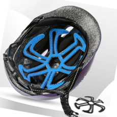 바이크 헬멧 라이너 내피 패드 실리콘 자전거 라이딩 장비, 블루