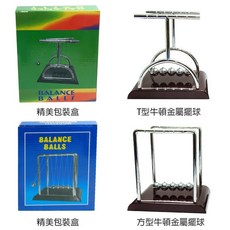 大牛頓金屬擺球 搖擺平衡球 益智科學玩具 桌面擺件, 1個, (R454)大牛頓-不挑款出貨
