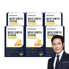[본사출고] 뉴트리원 알티지 오메가3 프리미엄 혈행건강 rTG EPA DHA 쇼핑백 선물세트, 6개, 30정
