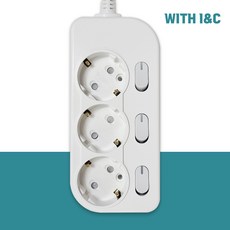 위드아이엔씨 국산 과부하차단 개별 스위치 멀티탭 3구 WI-MC21633, 1개, 10m