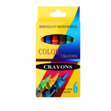 兒童塗鴉蠟筆套組 無毒油性繪畫筆, 1套, 6入裝, 6個