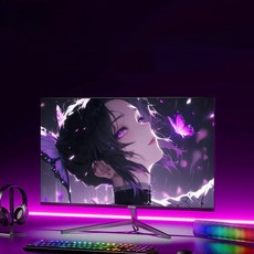 게이밍 180Hz 모니터 2K 스크린 고주사율 컴퓨터 화면, 32인치 블랙 2K-180HZ, 1cm