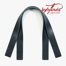 바이핸즈 통가죽 내추럴 가방핸들 손잡이끈, 피코크블루, 1개