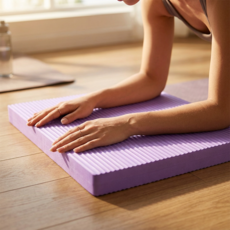 씨티엔 필라테스 매트 푹신 쿠션 4CM 요가 운동 무릎보호 팔꿈치 보호, 1개, 퍼플