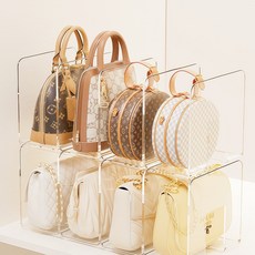 융풍 가방보관함 수납 정리함 가방보관선반4칸, 2개, 투명