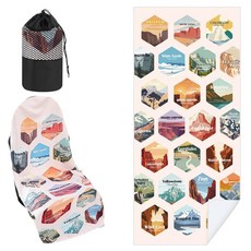 Hahafelt 카시트 타월 커버 2팩 보관 가방 포함 시트 운동 후 땀 세탁 가능한 커버 미끄럼 방지 자동차 타월 개 반려동물 야외 스포츠 활동용(얼룩말) 223655, 1_다중 국립 공원