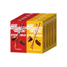 롯데 빼빼로 오리지널+초코필드, 5세트, 107g