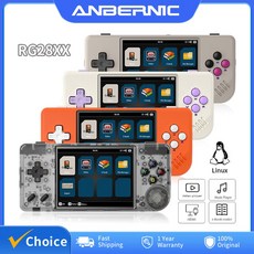 ANBERNIC RG28XX 휴대용 게임 콘솔 83 IPS 스크린 Linux 레트로 비디, Machine Only, Beige White 64G