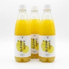 하늘향기 하늘향기 통유자즙 500ml x 3병 유기농 껍질째 갈아만든 유자과즙 유자액 유기농 유자청, 1개입, 6개