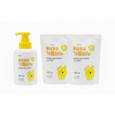 오릭스 몽글몽글 거품비누 레몬향 400ml + 리필350ml 2개