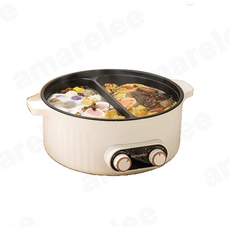 7L 대용량 전기 훠궈냄비 분리형 듀얼 전골냄비 가정용 다목적 멀티쿠커, DR6 전골냄비, DR6 전골냄비