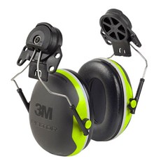 3M 工程安全帽插式耳罩 X4P3E/X3P3E (兩色可選/適用X5000VX . H700SFV系列), 1個, X4P3E 綠色