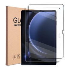 1+1 갤럭시탭S9 FE 플러스 호환 방탄 강화유리 액정보호필름2장 SM-X610 X610N X616 X616N S9 FE+ 케이스나라, 강화유리 1+1=2장, 2개