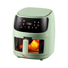 Ceo Mr 空氣炸鍋 大容量智能可視電炸鍋, 國內可用110V, 8L-C款-綠色