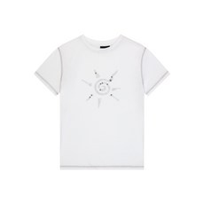 [아캄] Studded Sun Half Top (White)