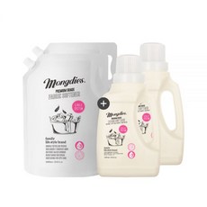 [몽디에스] 섬유유연제 1000ml 더블et (섬유세제본품2 + 리필2), [몽디에스] 섬유유연제 1000ml 더블et (섬유세제
