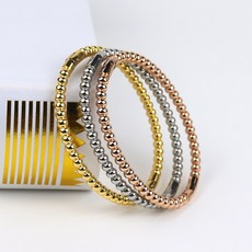 포롱주얼리 써지컬스틸 4mm 엠보볼 뱅글 팔찌 B113